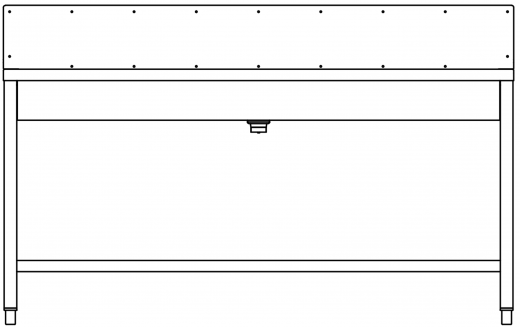 DREILICH Waschrinne 405SW UB-1600 ohne Schrze HLB mit Spritzwand bodenstehend mit Unterbau geschweite Konstruktion Lnge 1600mm (3502180247)