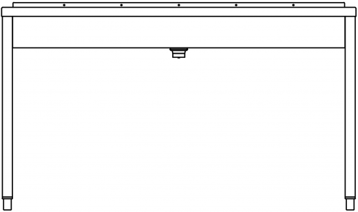 DREILICH Waschrinne 405 WF-1400 ohne Schrze mit Hahnlochbank wandhngend mit Winkelfen geschweite Konstruktion Lnge 1400mm (3502180211)