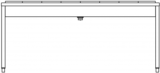 DREILICH Waschrinne 405 WF-1800 ohne Schrze mit Hahnlochbank wandhngend mit Winkelfen geschweite Konstruktion Lnge 1800mm (3502180213)