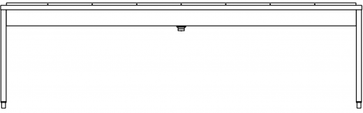 DREILICH Waschrinne 405 WF-2800 ohne Schrze mit Hahnlochbank wandhngend mit Winkelfen geschweite Konstruktion Lnge 2800mm (3502180216)