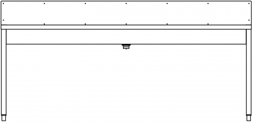 DREILICH Waschrinne 405SW WF-2100 ohne Schrze mit Spritzwand HLB wandhngend mit Winkelfen geschweite Konstruktion Lnge 2100mm (3502180221)