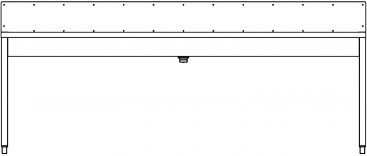 DREILICH Waschrinne 405SW WF-2400 ohne Schrze mit Spritzwand HLB wandhngend mit Winkelfen geschweite Konstruktion Lnge 2400mm (3502180222)