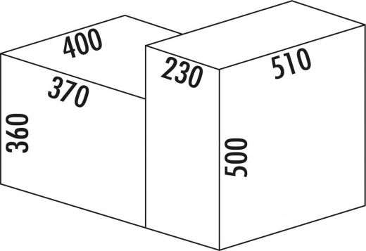 NABER Cox Base Q+ 360 S/370-1 Einbau-Abfallsammler ohne Trennung zur Stauraumorganisation QUOOKER COMBI (+) & CUBE