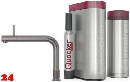 QUOOKER FRONT Gunmetal PVD VAQ PRO3 mit CUBE 2 *Der Wasserhahn, der alles kann! (3FRONTGMECUBE)