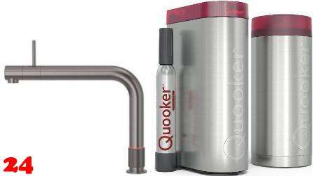 QUOOKER FRONT Gunmetal PVD COMBI B mit CUBE 2 *Der Wasserhahn, der alles kann! (22FRONTGMECUBE)