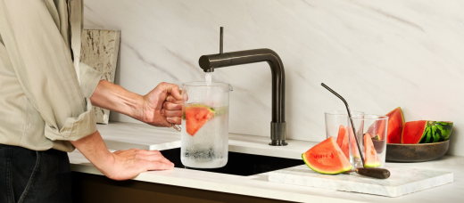 QUOOKER FRONT Gunmetal PVD COMBI B mit CUBE 2 *Der Wasserhahn, der alles kann! (22FRONTGMECUBE)