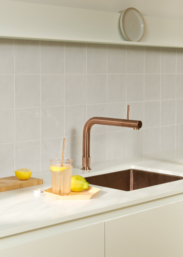 QUOOKER FRONT Kupfer Rose' PVD COMBI (+) B mit CUBE 2 *Der Wasserhahn, der alles kann! (22+FRONTRCOCUBE)