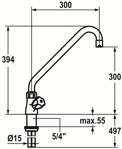 KWC Gastro CR K.24.41.A2.000C07-C394 Zweigriffmischer Gewerbe Gastroarmatur fr die Profikche