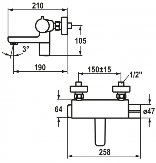 KWC IQUA 11.692.093.000 Thermostat Mischer Automatik Wand Armatur Waschtisch Chrom Infrarotsensorik opto-elektronisch gesteuert mit Batteriebetrieb