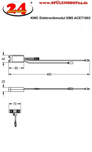 KWC PROFESSIONAL Elektronikmodul EM5 mit ID 02030 ACET1003 Zur Einbindung in das Wassermanagementsystem AQUA 3000 open