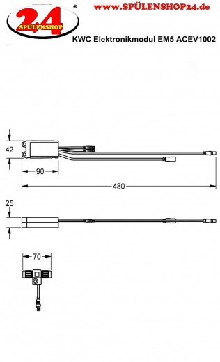 KWC PROFESSIONAL Elektronikmodul EM5 mit ID 02090 ACEV1002 Zur Einbindung in das Wassermanagementsystem AQUA 3000 open