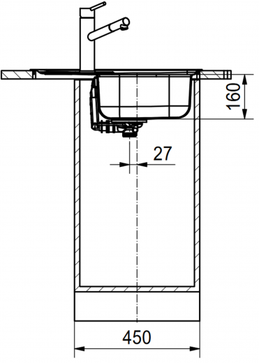 FRANKE Kchensple Spark SKL 611-62 (50) Einbausple / Edelstahlsple Leinenoptik mit Einbaurand und Siebkorb als Drehknopfventil