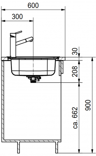 FRANKE Kchensple Spark SKL 611-62 (50) Einbausple / Edelstahlsple Leinenoptik mit Einbaurand und Siebkorb als Drehknopfventil