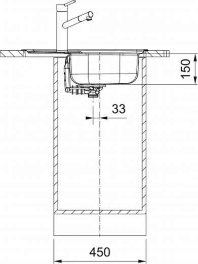 FRANKE Kchensple Spark SKN 611-62 (44) Einbausple / Edelstahlsple mit Einbaurand und Siebkorb als Stopfen- oder Drehknopfventil