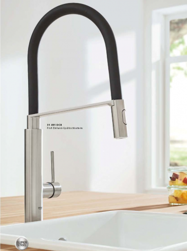 GROHE KITCHEN SELECTION Kchenarmatur Viamo Einhebelmischer Chrom mit Pendelbrause und Brausefunktion (30433000)