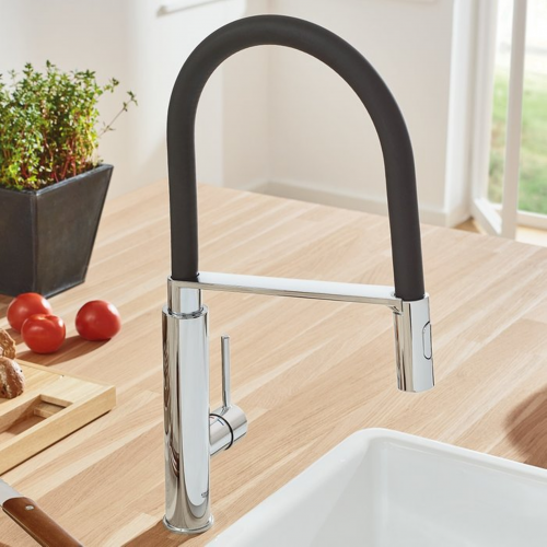 GROHE KITCHEN SELECTION Kchenarmatur Viamo Einhebelmischer Chrom mit Pendelbrause und Brausefunktion (30433000)