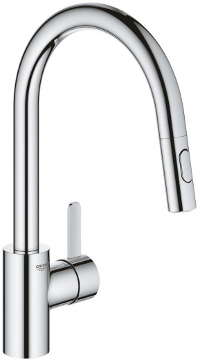 GROHE KITCHEN SELECTION Kchenarmatur Via Cosmo Einhebelmischer Chrom mit Zugauslauf und Brausefunktion (30612000)