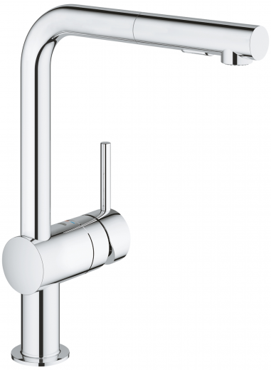 GROHE KITCHEN SELECTION Kchenarmatur Vento Einhebelmischer Chrom mit Zugauslauf und Brausefunktion (30437000)