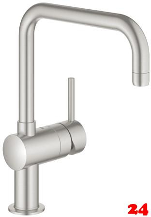 GROHE KITCHEN SELECTION Kchenarmatur Vento Einhebelmischer Supersteel mit Festauslauf (30429DC0)