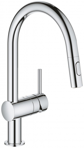 GROHE KITCHEN SELECTION Kchenarmatur Vento Einhebelmischer Chrom mit Zugauslauf und Brausefunktion (30438000)