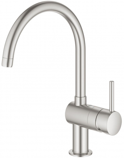 GROHE KITCHEN SELECTION Kchenarmatur Vento Einhebelmischer Supersteel mit Festauslauf (30427DC0)