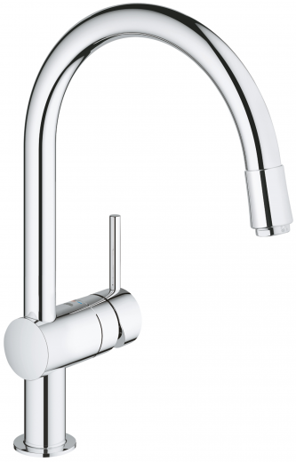 GROHE KITCHEN SELECTION Kchenarmatur Vento Einhebelmischer Chrom mit Zugauslauf als Schlauchbrause (30434000)