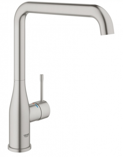 GROHE KITCHEN SELECTION Kchenarmatur Accent Einhebelmischer Supersteel mit Festauslauf (30423DC0)