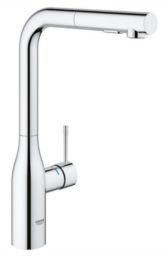 GROHE KITCHEN SELECTION Kchenarmatur Accent Einhebelmischer Chrom mit Zugauslauf und Brausefunktion (30432000)