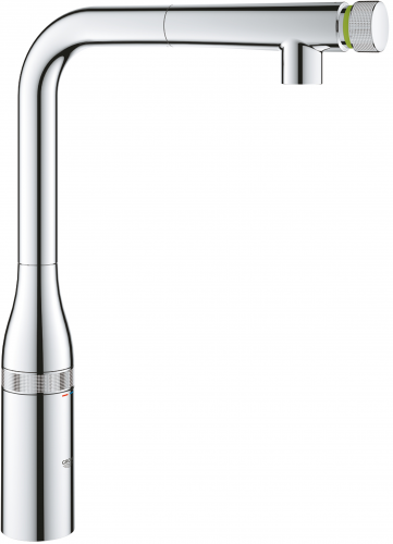 GROHE Kchenarmatur Essence Spltischbatterie Smartcontrol Chrom Einhebelmischer mit Zugauslauf (31615000)