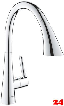 GROHE KITCHEN SELECTION Kchenarmatur Scala Einhebelmischer Chrom mit Zugauslauf und Brausefunktion (30440000)