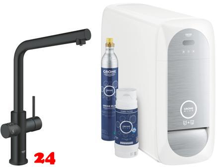 GROHE Blue Home L-Auslauf Starter Kit Spltisch-Einhebelmischer mit Filterfunktion und Khlung (31454KS1)