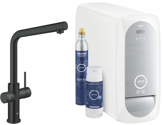 GROHE Blue Home L-Auslauf Starter Kit Spltisch-Einhebelmischer mit Filterfunktion und Khlung (31454KS1)