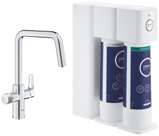 GROHE Blue Eurosmart Pure Starter Kit Filterarmatur mit Umkehrosmose und Mineralisierungsfilter (30587000)