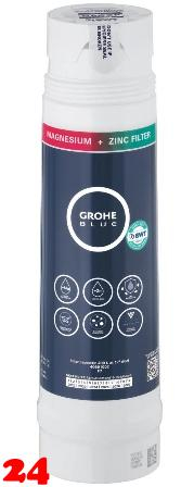 GROHE Blue Filter Magnesium und Zink Filter Kapatitt 400 Liter bei 17 dGH (40691002)