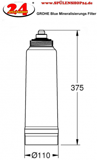 GROHE Blue Mineralisierungsfilter zur Verwendung mit GROHE Blue Pure Einzelarmaturen (40881001)