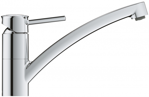 GROHE Kchenarmatur BauClassic Einhebelmischer Chrom mit Festauslauf (30575000)