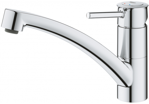 GROHE Kchenarmatur BauClassic Einhebelmischer Chrom mit Festauslauf (30575000)