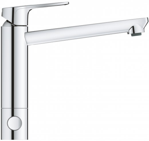 GROHE Kchenarmatur BauLoop Einhebelmischer Chrom mit Festauslauf mit Gerteabsperrventil (31713000)