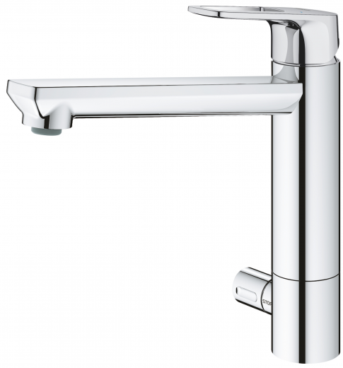 GROHE Kchenarmatur BauLoop Einhebelmischer Chrom mit Festauslauf mit Gerteabsperrventil (31713000)