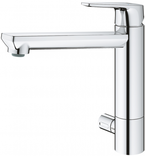 GROHE Kchenarmatur BauEdge Einhebelmischer Chrom mit Festauslauf mit Gerteabsperrventil (31696000)