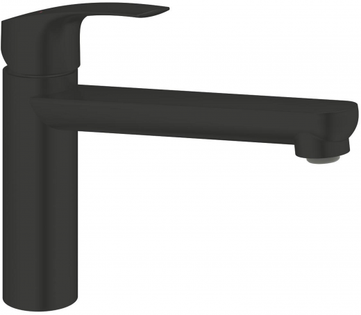 GROHE Kchenarmatur Eurosmart  Einhebelmischer Matt Black mit Festauslauf (304632430)