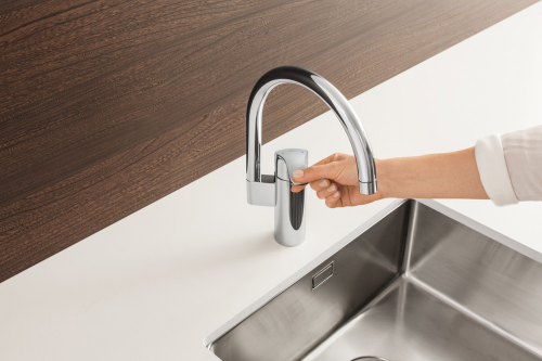 GROHE Kchenarmatur Eurosmart Einhebelmischer Matt Black mit Festauslauf (332022433)