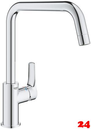 GROHE Kchenarmatur Eurosmart Einhebelmischer Chrom mit Festauslauf (30567000)