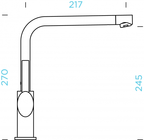 SCHOCK Kchenarmatur Nimbus Cristadur Classic Line Einhebelmischer Festauslauf 360 schwenkbarer Auslauf