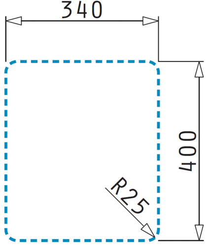 Pyramis Kchensple Lume (34x40) 1B Unterbausple mit Siebkorb als Stopfen- oder Drehknopfventil