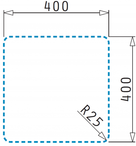 Pyramis Kchensple Lume (40x40) 1B Unterbausple mit Siebkorb als Stopfen- oder Drehknopfventil