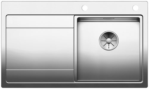 BLANCO Kchensple Divon II 45 S-IF Edelstahlsple / Einbausple Flachrand mit Ablaufsystem InFino und Drehknopfventil