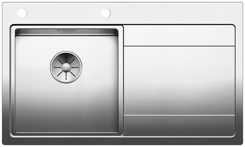 BLANCO Kchensple Divon II 45 S-IF Edelstahlsple / Einbausple Flachrand mit Ablaufsystem InFino und Drehknopfventil