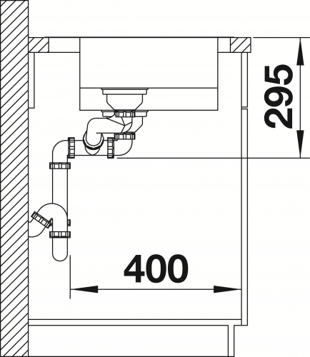 BLANCO Kchensple Divon II 6 S-IF Edelstahlsple / Einbausple Flachrand mit Ablaufsystem InFino und Drehknopfventil