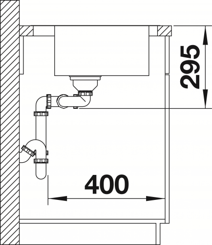 BLANCO Kchensple Divon II 8 S-IF Edelstahlsple / Einbausple Flachrand mit Ablaufsystem InFino und Drehknopfventil